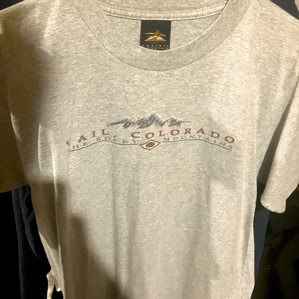 Vintage vail Colorado travel themed prairie mountain brand shirt size medium USA